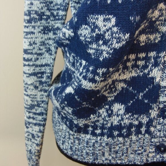 Vintage The Villager Fair Isle Nordic Style SZ LG Cardigan - Picture 5 of 8